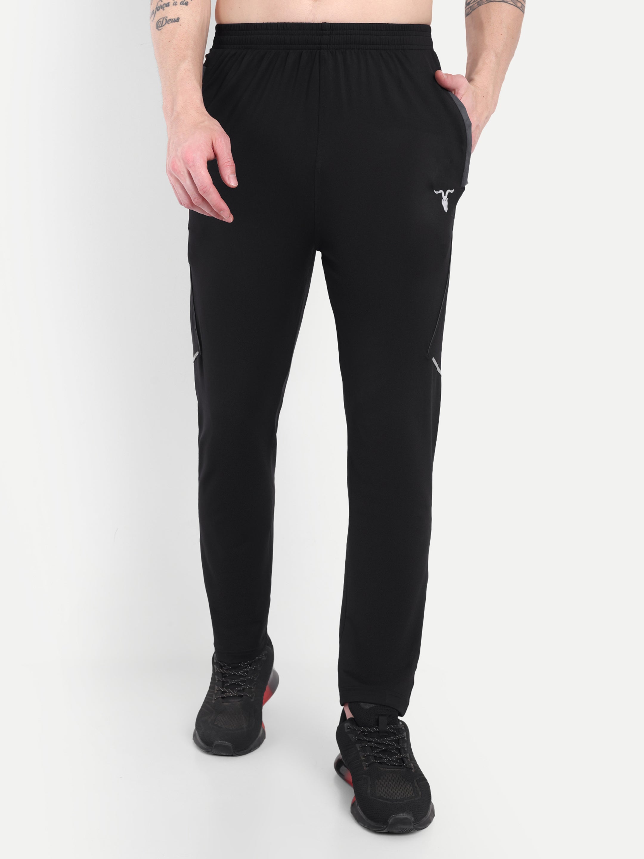Men’s Dri-FIT Black Open Hem Trousers – Versatile Fit | Snipperbrand’s