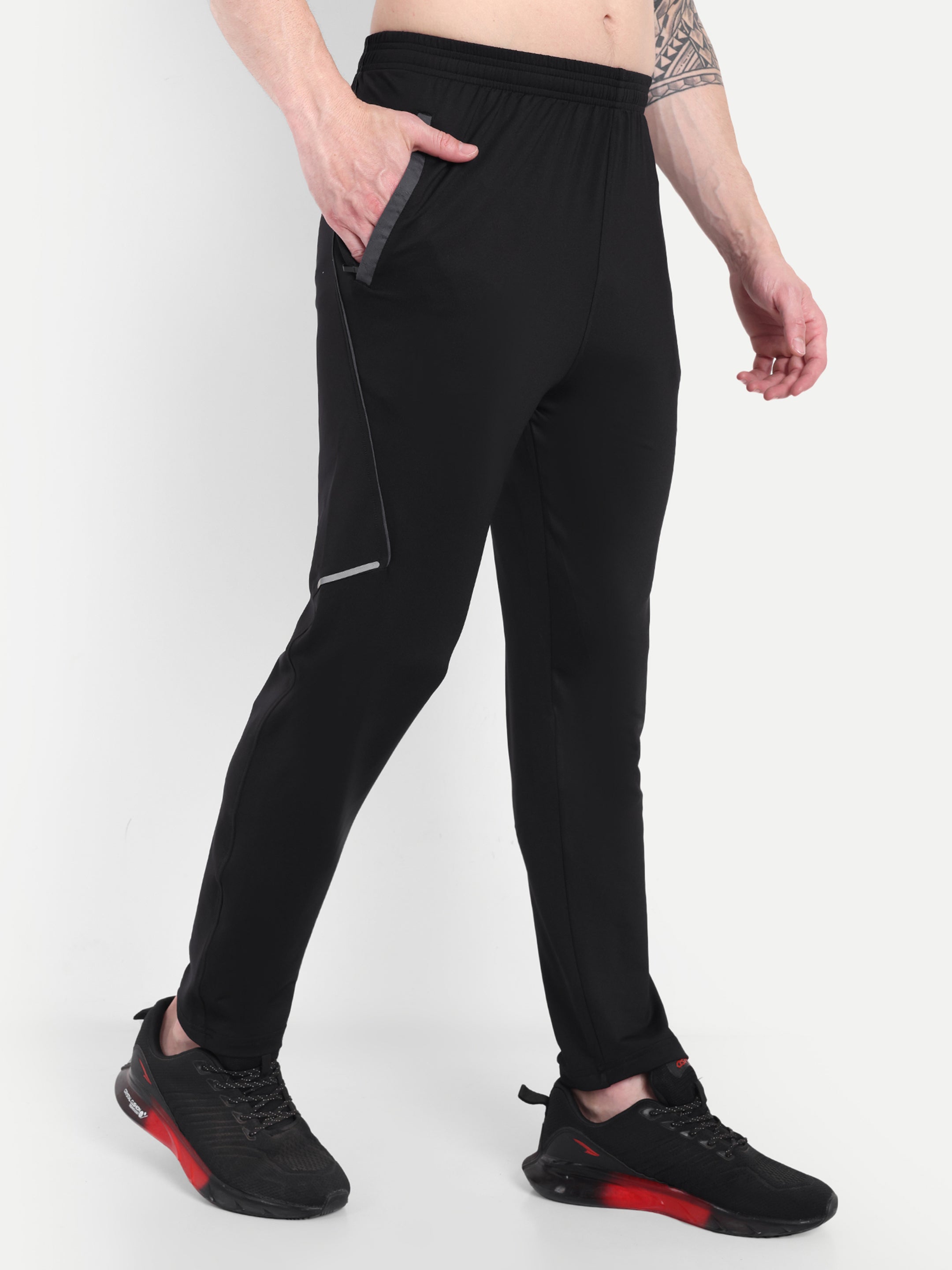 Men’s Dri-FIT Black Open Hem Trousers – Versatile Fit | Snipperbrand’s