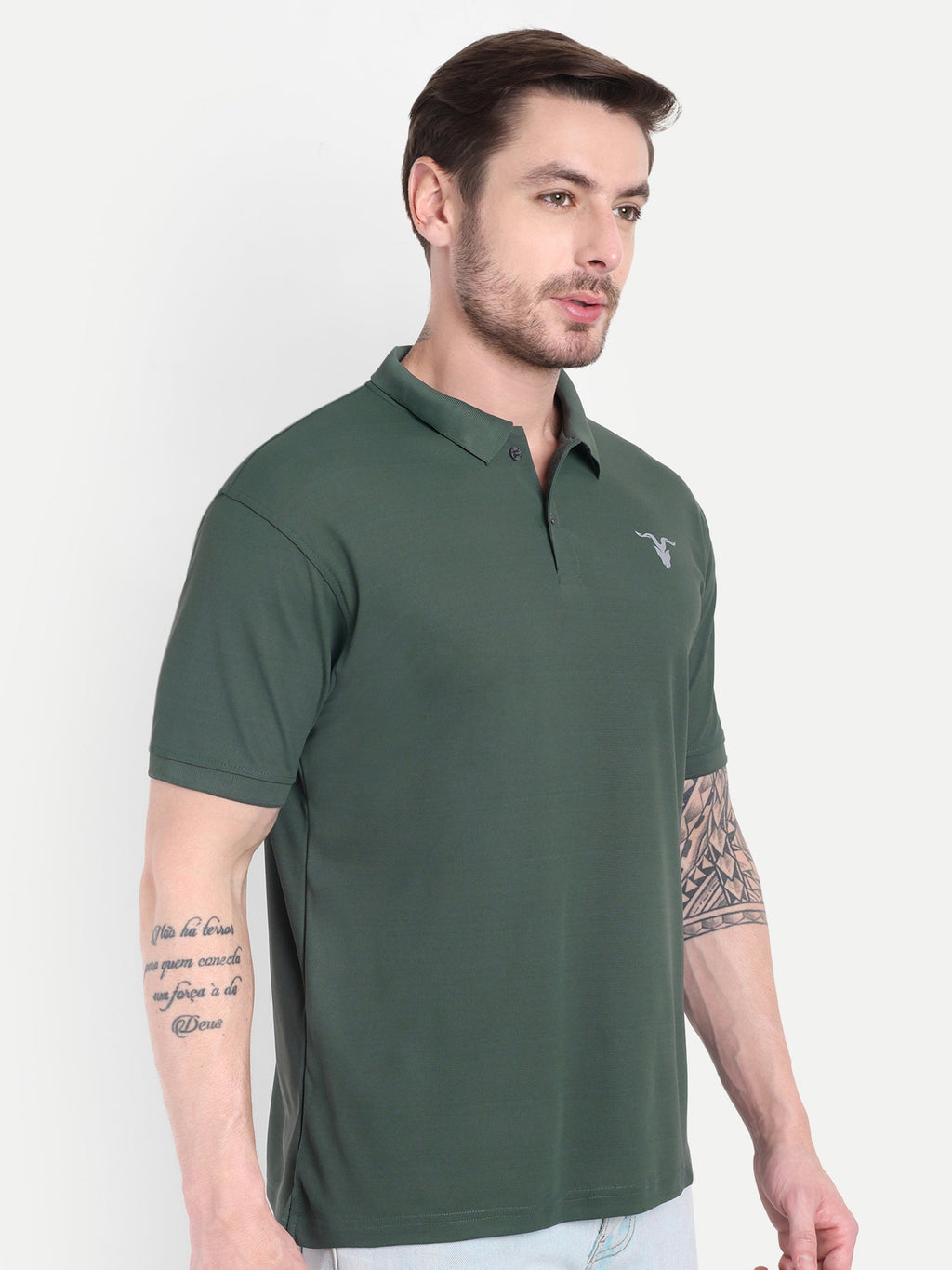 Men’s Gray Polo T-Shirt – Classic & Comfortable